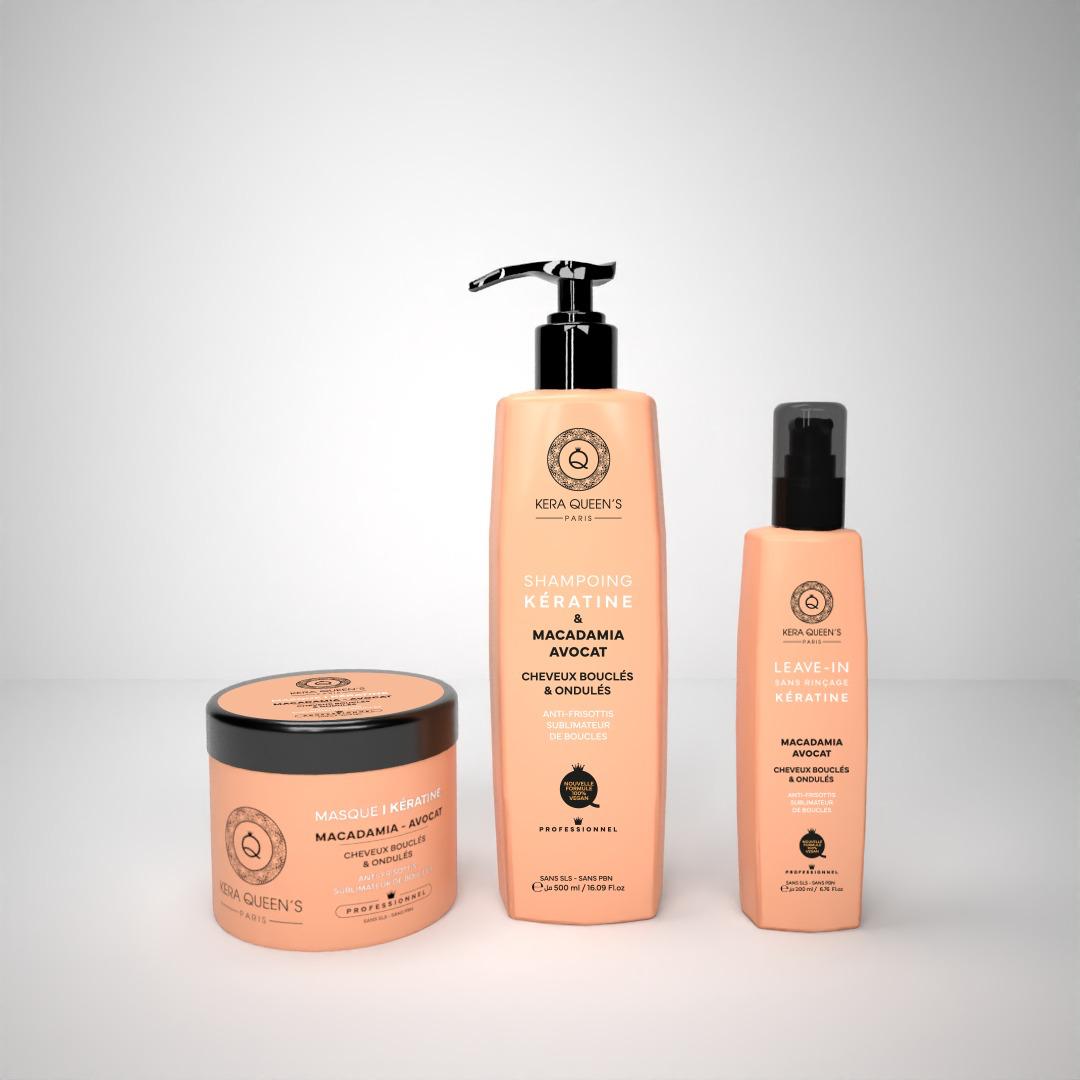 Cheveux Bouclés  Kit Trio Rituel Macadamia 500 ML